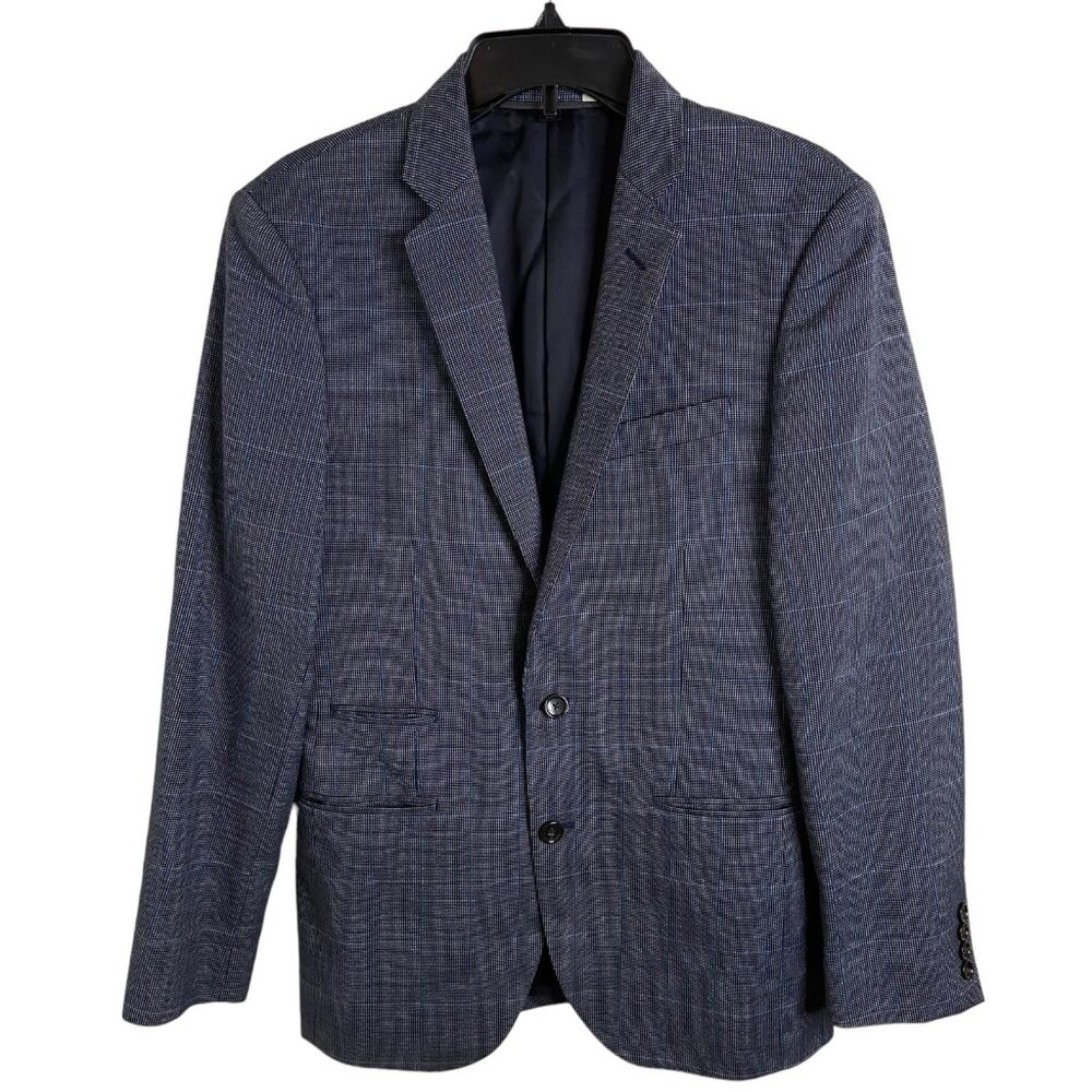 J.Crew men’s Ludlow pin stripe sport coat blazer jacket gray blue‎ 36R